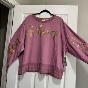 Disney Pink Sweatshirt with Gold Accents